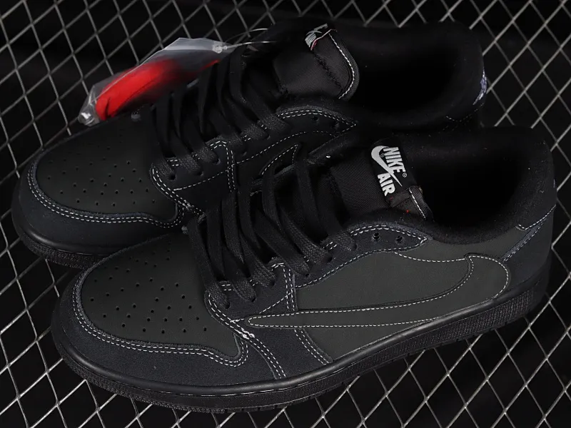 All Categories Air Jordan Jordan Series Basketball Shoes Air Jordan 1 Low Z Version Travis Scott x Air Jordan 1 Low OG "Triple Black" AJ1 Joe 1 Black Warrior Overhook DM7866-001